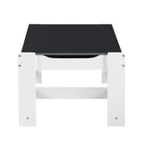 Keezi Kids Table and Chairs Set Play Activity Toys Storage Chalkboard Desk Grey FURNI-G-KTC-WH-GY
