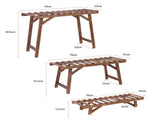 3pcs Plant Stand Flower Step Bench Rack Herb Storage Shelf Garden Indoor Outdoor V767-XJJ375