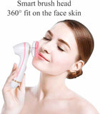 Blue 3-Head Electric Facial Cleansing Brush - Rechargeable Spin Scrubber Kit V888-ELOSUNG26214