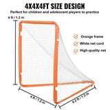 Lacrosse Goal, 1.2 mx 1.2 m Small Kids Lacrosse Net, Folding Portable Lacrosse Goal with Carry Bag, V952-ZQGQQMTJK44Y29337V0