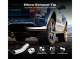 Elbow Exhaust Tip, 127mm Inlet, 152.4mm Outlet, 584mm Overall Length, Chrome Turn Down Exhaust Tip V952-PQWGZWGRK5INWJ6MB001V0