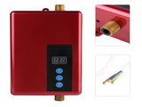 220V 5.5KW Mini Instant Electric Water Heater Tankless Shower Hot Water System Kitchen Red V1294-YM0901-JY21738-01