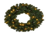 Christabelle Pre-Lit Highland Pine Wreath 61cm and Garland 2.74m Warm White LED Battery Timer D CMB-WFLHP-WG