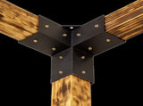 Roof Pergola Gazebo Shed Matte Black Steel Brackets DIY Kits V63-847801