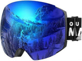 OutdoorMaster Kelvin Ski Helmet - with ASTM Certified Safety, 9 Options - for Men, Women & XFOM-SKIHELMET-WHITEM-CN