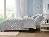 Light Grey Palermo Leaf Quilt / Doona / Duvet Cover set V745-AQ082015Q3