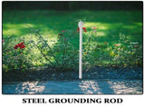 Plated Silver Galvanized Grounding Pole Kit for Home and Outdoor Use 2Pcs V1370-AZ4-15243