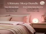 Nighttime Anxiety Relief & Relaxation Set - Pink Imitation Silk Sleep Eye Mask and Smart White Noise V888-ELOSUNG53622