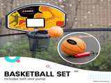 Kahuna Trampoline 8 ft x 11 ft Rectangular with Basketball Set TRA-FJP-RCT-0811-BB