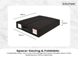 1x Kitchee Foldable Bed Sheet Storage Box - Linen and Closet Organiser Black V238-SUPDZ-41188864196688