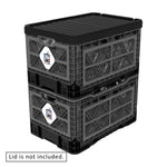 48L Smart Foldable Stackable Crate Tool Collapsible Storage Box - Charcoal V274-FT-IG-48LCR-CBK