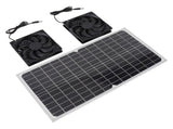 Solar Powered Dual Fan Kit 16W Monocrystalline Solar Panel with Aluminum Frame Solar Exhaust Fan for V1294-YM0901-3111250057811