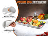 Hotel Pans Full Size 2.5 Inch Deep, Steam Table Pan 6 Pack , 22 Gauge/0.8mm Thick Stainless Steel V952-CP20X12X2YCTZ6001V0
