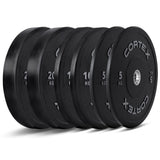 CORTEX 70kg Black Series V2 Rubber Olympic Bumper Plate Set 50mm V420-CSWP-OBPV2ST-A