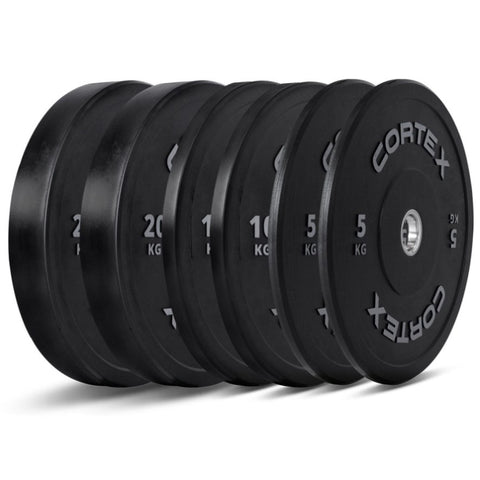 CORTEX 70kg Black Series V2 Rubber Olympic Bumper Plate Set 50mm V420-CSWP-OBPV2ST-A