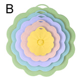 Food-Grade Silicone Stretchable Sealing Lids Set of 5 Leak-Proof Reusable Covers for Bowls, Cups, V1341-ZY-2DTLEPHK-MULTICOLORB
