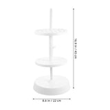 White Plastic Laboratory Pipette Rack Round Stand for Micropipette Storage and Organization, and V1192-AZ-W-22307