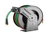 Retractable Welding Hose Reel, 1/4-Inch x 50FT Twin Oxygen Acetylene Rubber Hose Max 300PSI - T V952-HJRGJP50FTZDID1LEV0
