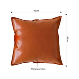 SOGA 2X 45cm Light Luxury Urban Simulated Leather Wide Edge Throw Pillow FRENCHCUSHION237X2