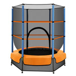 Everfit 4.5FT Trampoline for Kids Trampoline w/ Enclosure Safety Net Rebounder Gift Orange TRAMPO-C-MINI45-OR