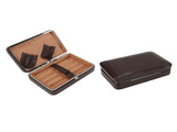 Cigar Holder Case Portable Travel Leather Cigar Humidor Case with Cedarwood Lining for 4 Count V1294-YM3117220227711-0421