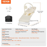 VEVOR Baby Bouncer Folding Bouncer Seat Chair for Babies 0-9 Months with Toy Bar V952-YEYYQZCKDJYWED1X5V0