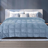 DreamZ Quilt Doona Comforter Blanket Blue King QU1005-K-BL
