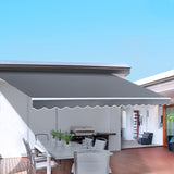 Instahut Retractable Folding Arm Awning Motorised Sunshade 2.5Mx2M Grey AWN-B-ARM-REMOTE-25X20-GREY