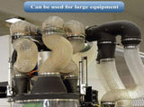 6 Inch, 10 ft Heavy PVC Dust Collection Hose, Flexible Clear Fume Hose with Stainless Steel Wire V1259-DP01-A-1180