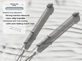 Grey Multifunctional Cordless Battle Rope with Adjustable Weight Rings for Home Gym Professional V888-ELOSUNG43350