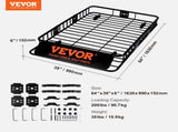 Roof Rack Cargo Basket 200 LBS Capacity Extension 64"x39"x6" for SUV Truck V952-CDXLJJY364396P5CVV0