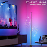 Smart LED Floor Lamp RGBICB Mood Light Ambient Light With Backlight - Rainbow - Size 01 V1102-124-25524-RBW-01