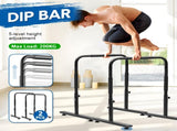 Set of 2 Functional Fitness Dip Stands Station Height Adjustable Dip Bars Portable Parallettes V985-DIPBAR