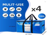 4 Pack Extra Large Moving Bags, Storage Bags with Visible Window, 93L Heavy-Duty Totes For Storage, V1189-LC-AMZ-00259