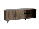 Artiss Corner Entertainment Unit Stand TV Cabinet Open Storage Shelf 120CM FURNI-L-COR01-TV121-WD-AB
