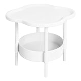 2 Tier Side Table, End Table Side Table Waterproof Small Sofa Coffee, Side Tables Bedroom Indoor V1369-AZ3-W-17765