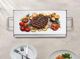 Stainless Steel Griddle, 23x16 inch Universal Flat Top Rectangular Plate, Gas Grill Griddle for BBQ V952-DCJPBXG2316IQ5MBZV0