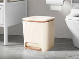 9/12 Liter Large Capacity Trash Can Square Plastic Garbage Can with Lid, Step Pedal Trash Can for V1369-AZ3-W-10039