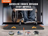 Upgraded Rubber Threshold Ramp, 2.5 cm Rise Wheelchair Ramp Doorway, Natural Curb Ramp Rated 15 tons V952-XBLYPDGB1445XG06OV0