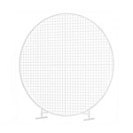 2M Round Backdrop Stand Wedding Background Decoration Party Flower Balloon Display WESD-ROUND-NET-2M-WH