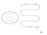 Devanti Heated Towel Rail Freestanding Wall Mounted S-Shape Electric Warmer Rack TW-C-102S-SS