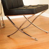 Pandora Modern Bonded Leather Dining Chair in Black V1041-JMC-1082BLACK