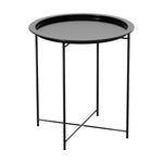 Gardeon Coffee Side Table Steel Outdoor Furniture Indoor Desk Patio Garden ODF-TB-ST606-BK