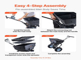 Lawn Spreader, 100LBS Capacity, Walk-Behind Push Spreader, 0-9.8ft Spreading Width, 13 in All V952-TCSBJ100LBSPEB08E001V0