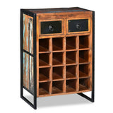 Wine Rack For 16 Bottles Solid Reclaimed Wood 43_244831