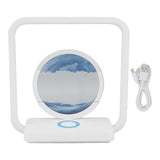 Moving Sand Art Decor Lamp with Wireless Phone Charger USB Powered 3D Liquid Motion Hourglass Touch V1294-YM0901-3119230146212