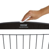 VEVOR Free Standing Dog Gate 32x96.5 inch Freestanding Pet Gate Foldable Brown V952-KZDMZCWMZSSMB53FTV0