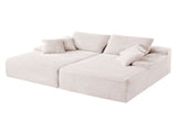 210 cm Oversized Double Chaise Lounge, Corduroy Fabric Sectional Sofa, Cozy Deep Seat Loveseat Sofa V952-CGBYSRSFYSS8Y3HFQ001V0
