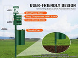 Dog Waste Station with 600 Dog Poop Bags Commercial Park Pet Poop Station V952-GFBZTZDXGSYBM1LVVV0