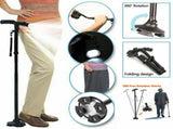 Folding Walking Stick Cane with Adjustable Height and LED Light Support V1188-MS-617-125